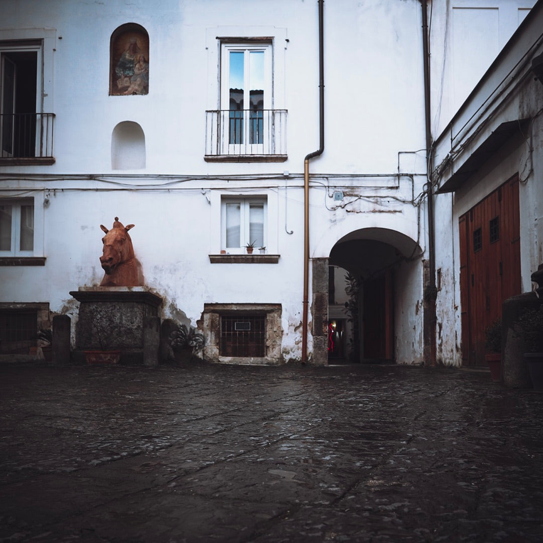 Il cortile di Palazzo Diomede Carafa a Spaccanapoli