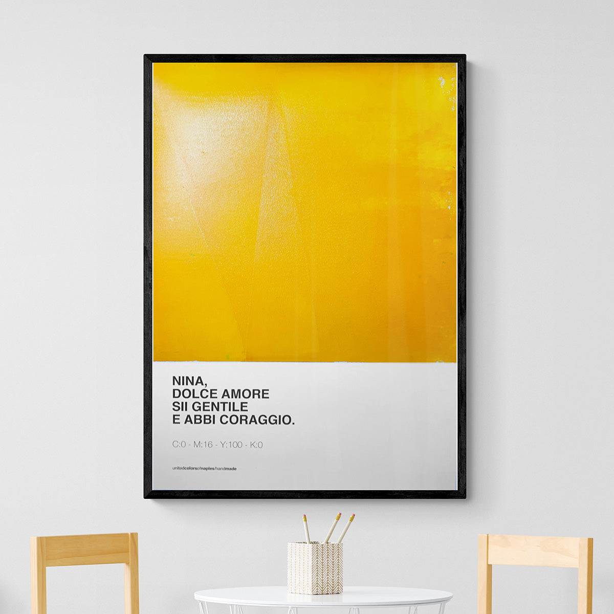 Opera Poster Nina Dolce Amore, Fabio Concato – Poster Artigianale Fatto a Mano a Napoli | United Colors of Naples