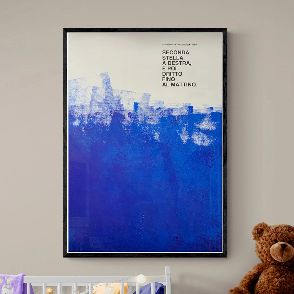 Opera Poster L'Isola che non c'è, Edoardo Bennato (V2) – Poster Artigianale Fatto a Mano a Napoli | United Colors of Naples
