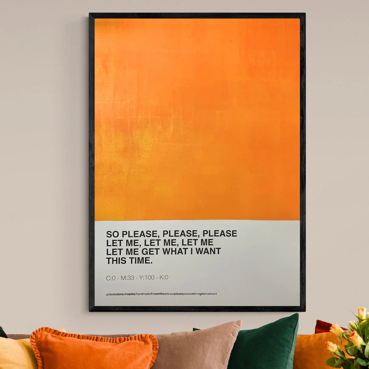 Opera Poster Please, Please, Please, Let Me Get What I Want, The Smiths – Poster Artigianale Fatto a Mano a Napoli | United Colors of Naples