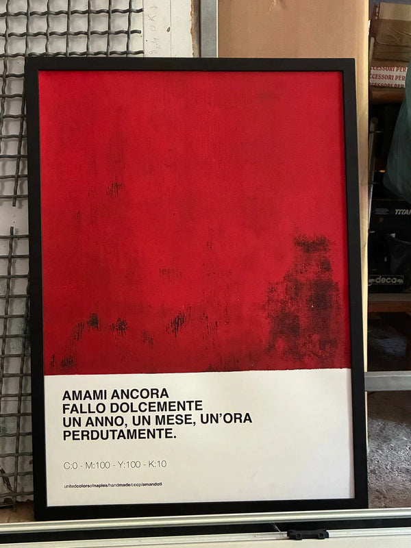 Opera Poster Amandoti, CCCP – Poster Artigianale Fatto a Mano a Napoli | United Colors of Naples