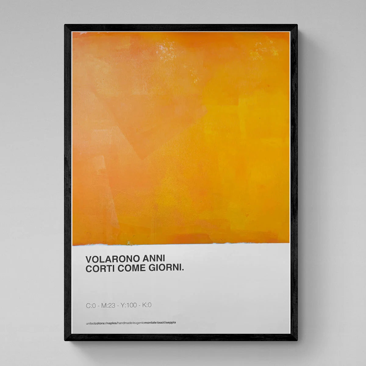 Opera Poster Ossi di Seppia, Eugenio Montale – Poster Artigianale Fatto a Mano a Napoli | United Colors of Naples