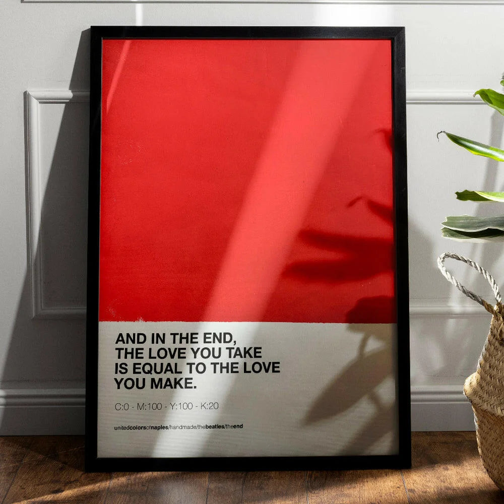 Opera Poster The End, The Beatles – Poster Artigianale Fatto a Mano a Napoli | United Colors of Naples