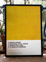 Opera Poster A mano a Mano, Rino Gaetano – Poster Artigianale Fatto a Mano a Napoli | United Colors of Naples