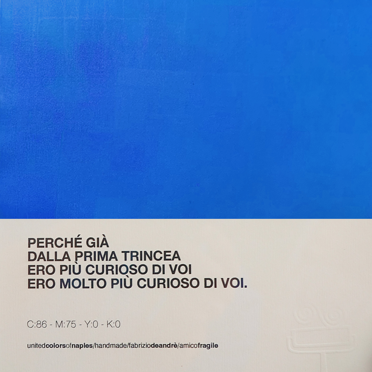 Poster Artwork Amico Fragile, Fabrizio de Andrè