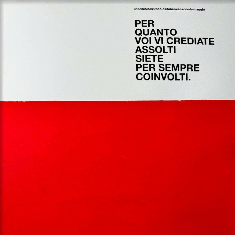 Opera Poster Canzone del Maggio Fabrizio de Andrè.