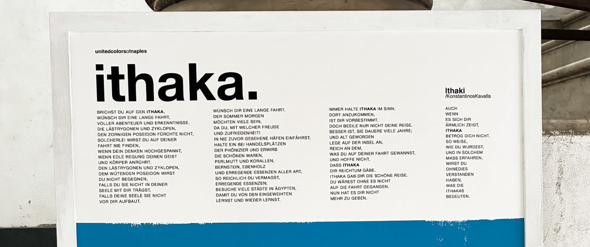 Ithaka, Gedicht. – United Colors of Naples