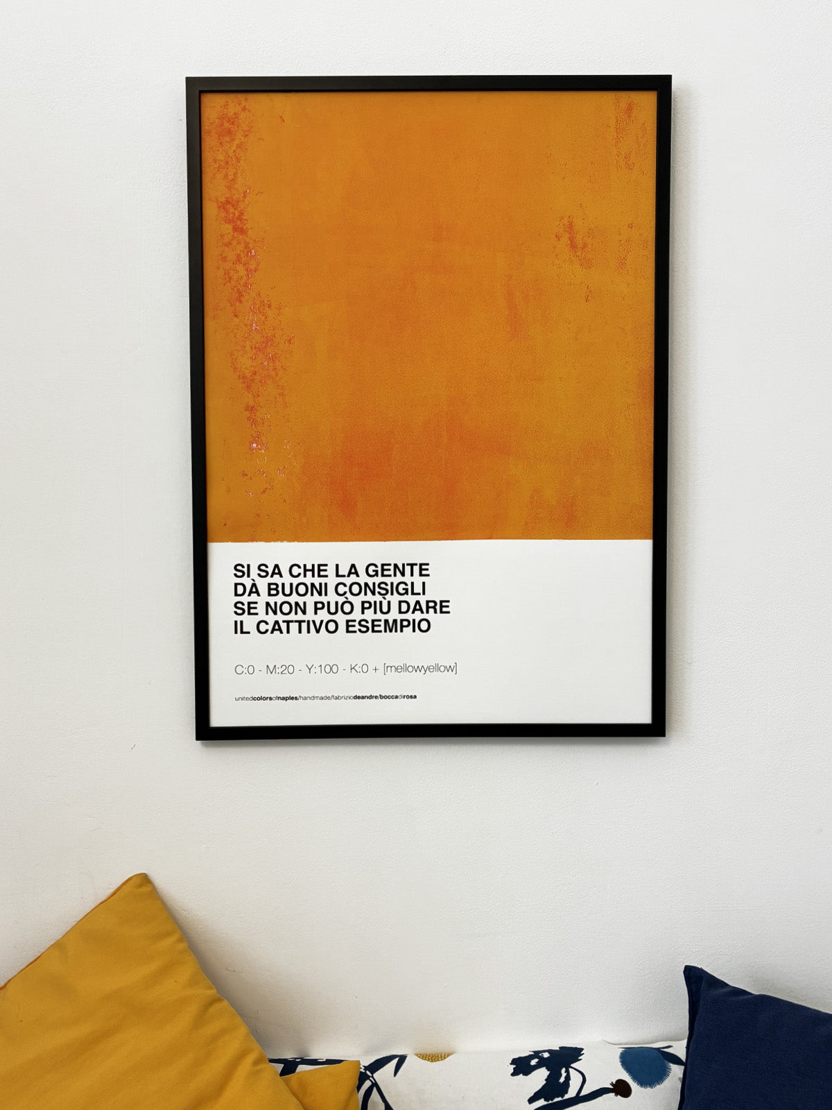 Opera Poster Bocca di Rosa, Fabrizio de Andrè – Poster Artigianale Fatto a Mano a Napoli | United Colors of Naples