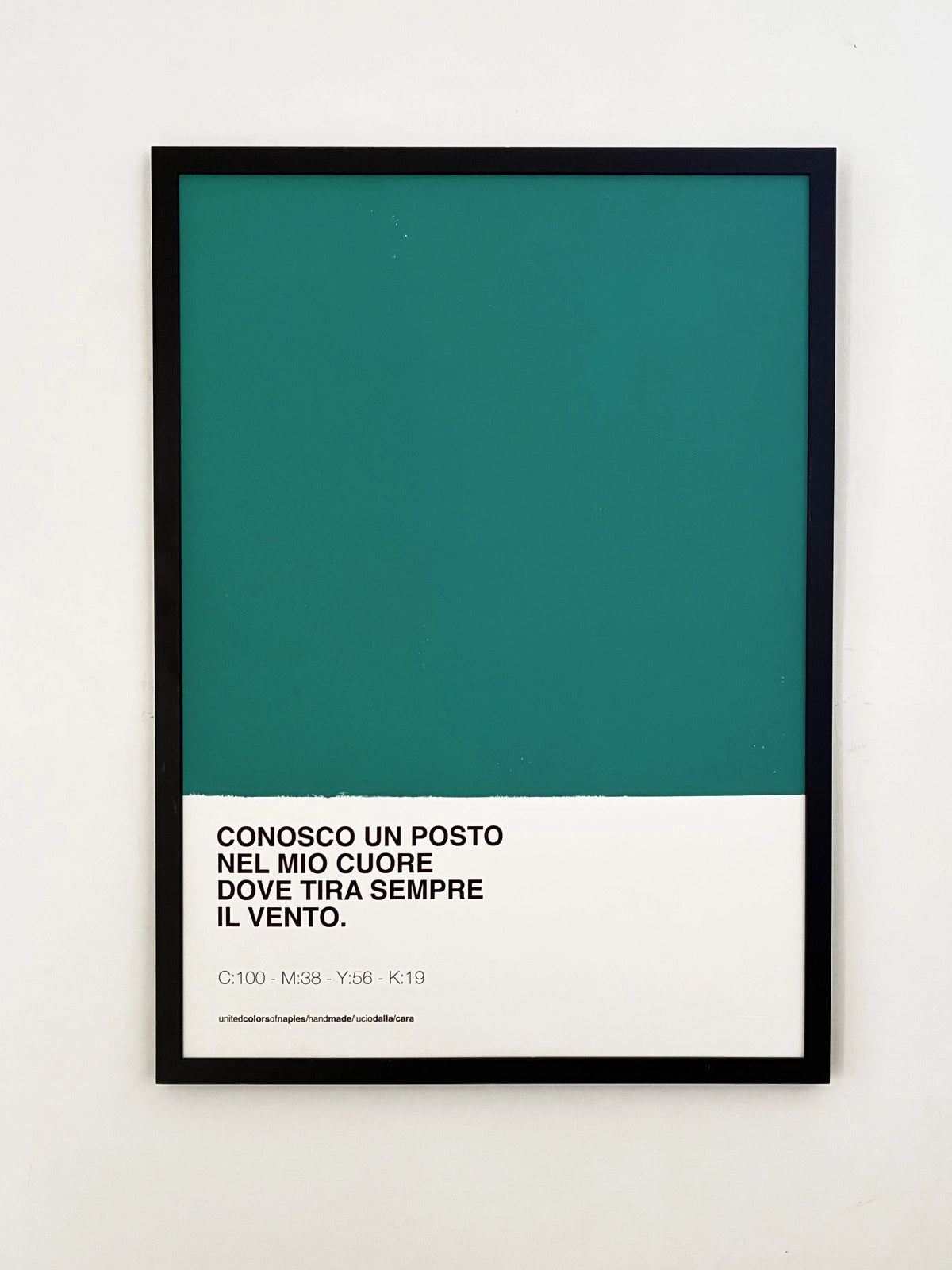 Lucio Dalla - Cara | Opera Poster artigianale | Pezzo unico – Dettaglio | United Colors of Naples