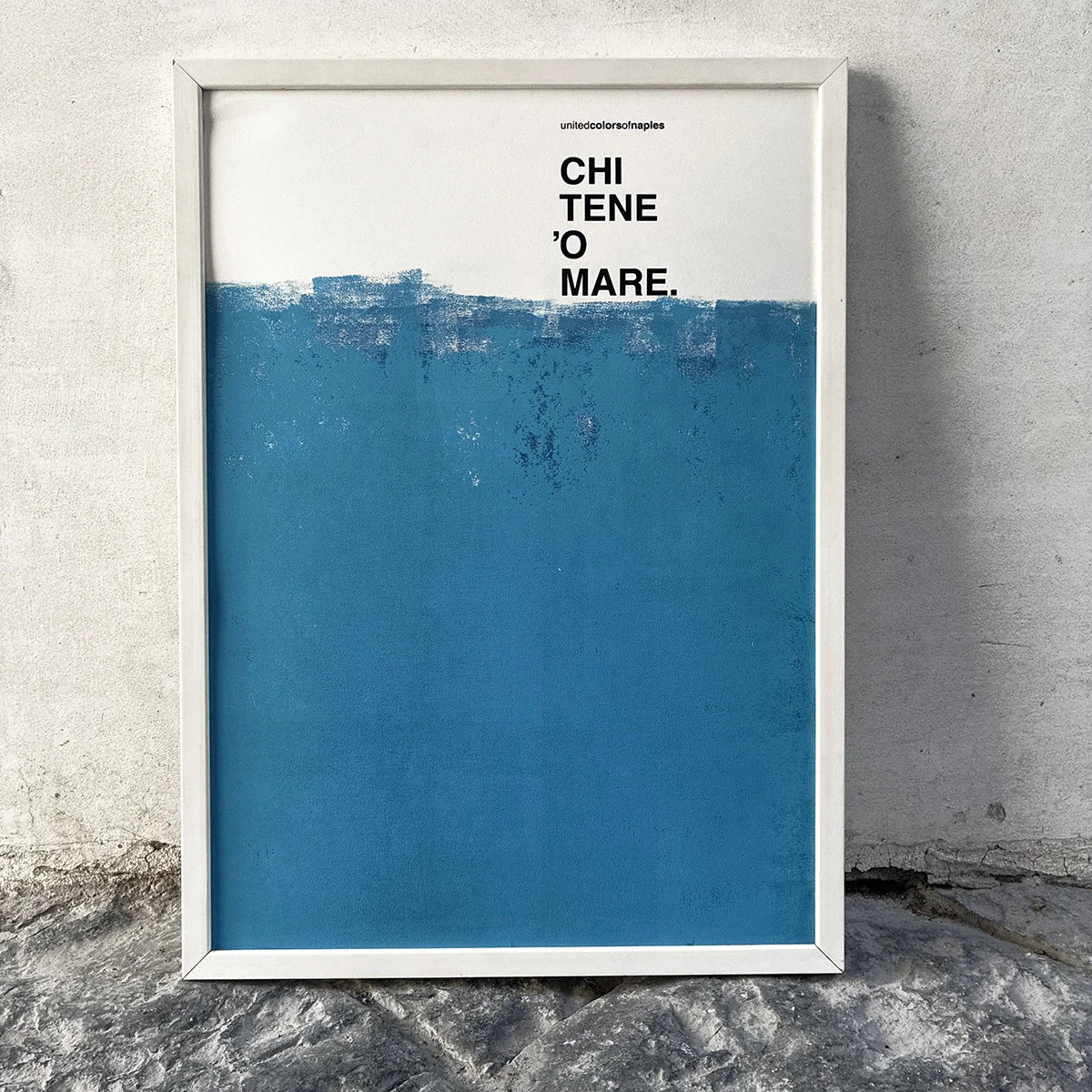 Opera Poster Chi tene ’O Mare, Pino Daniele – Poster Artigianale Fatto a Mano a Napoli | United Colors of Naples