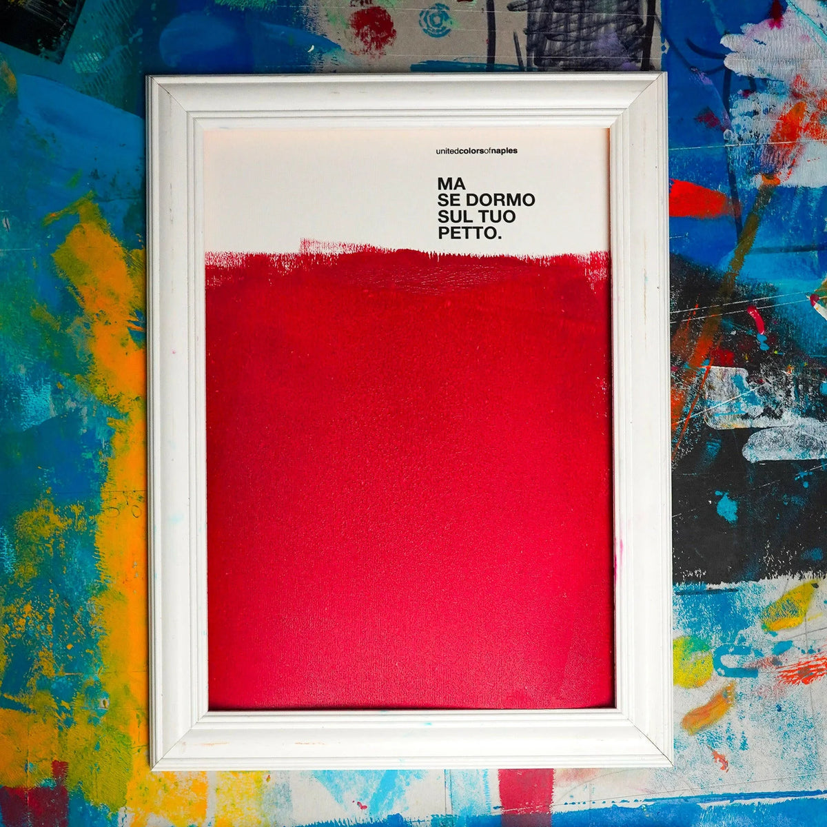 Opera Poster Ancora, Ancora, Ancora, Mina (Rel.2) – Poster Artigianale Fatto a Mano a Napoli | United Colors of Naples