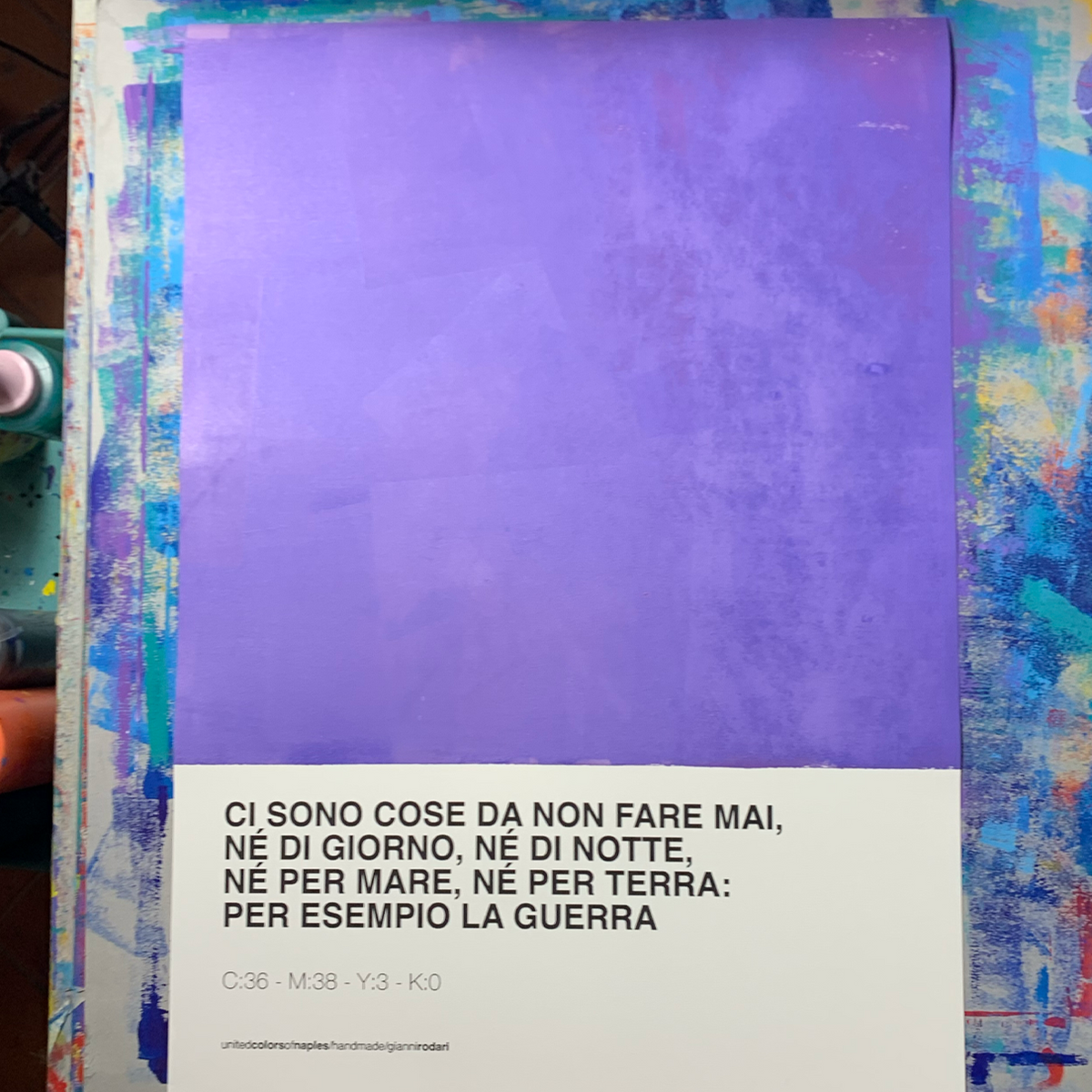 Opera Poster Ci sono cose, Gianni Rodari.
