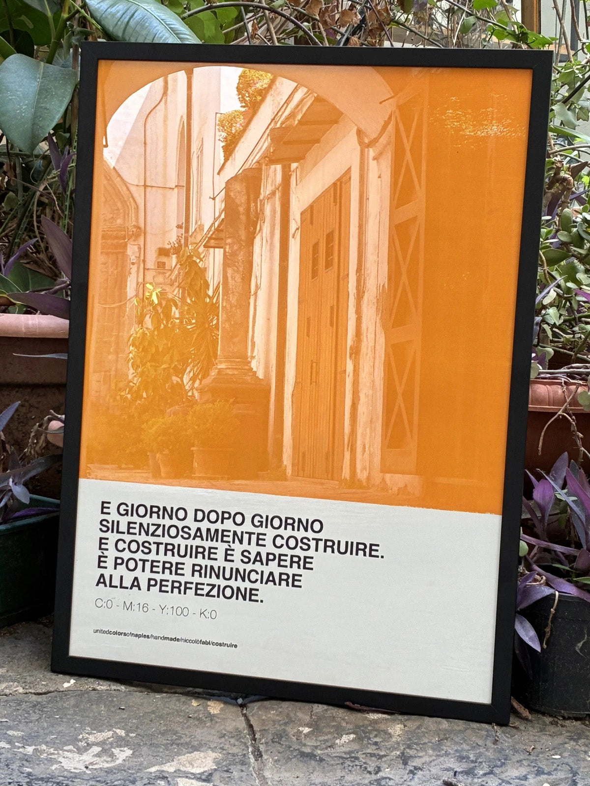 Opera Poster Costruire, Niccolò Fabi – Poster Artigianale Fatto a Mano a Napoli | United Colors of Naples