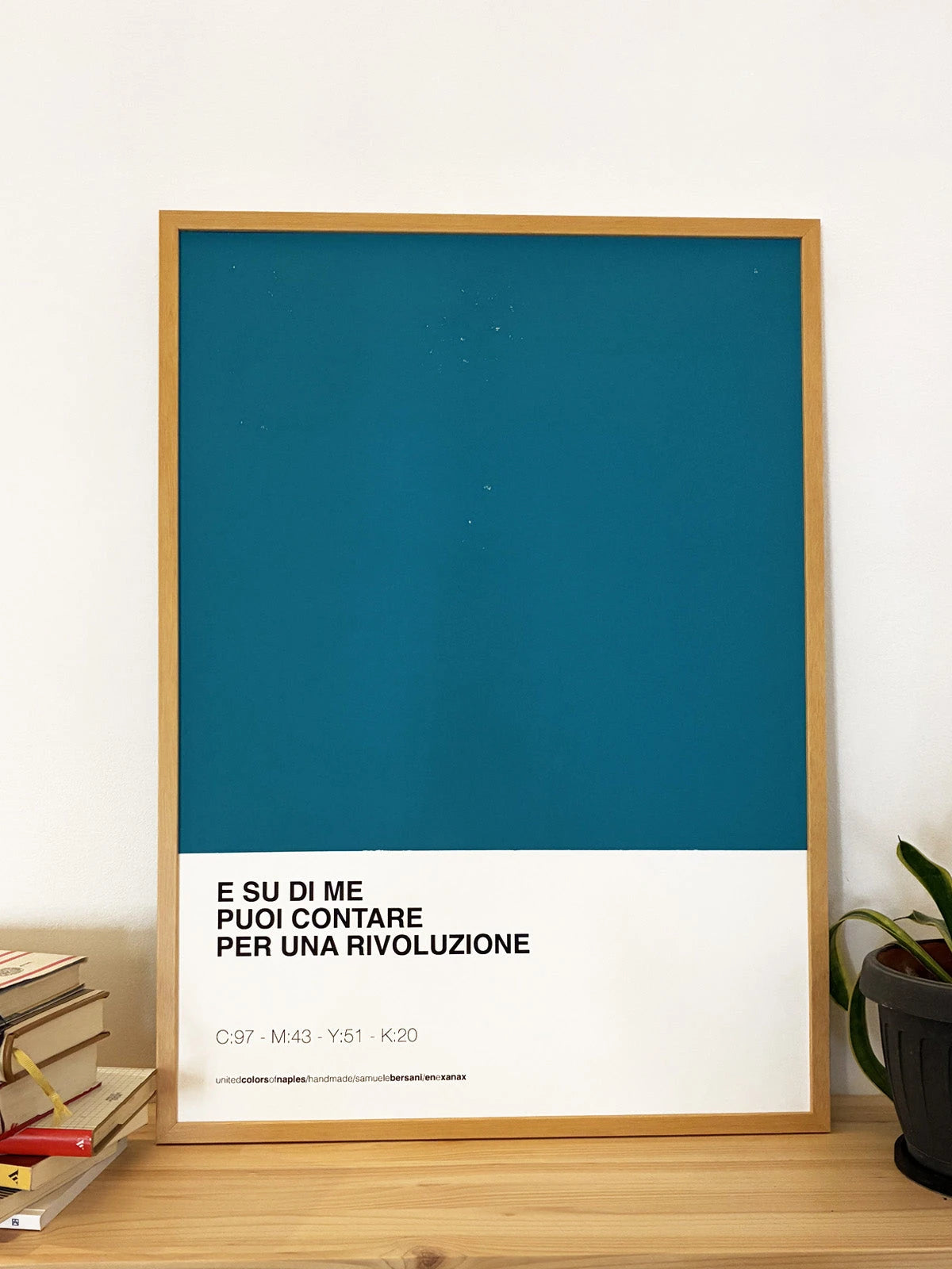 Opera Poster En e Xanax / Samuele Bersani V2 – Poster Artigianale Fatto a Mano a Napoli | United Colors of Naples