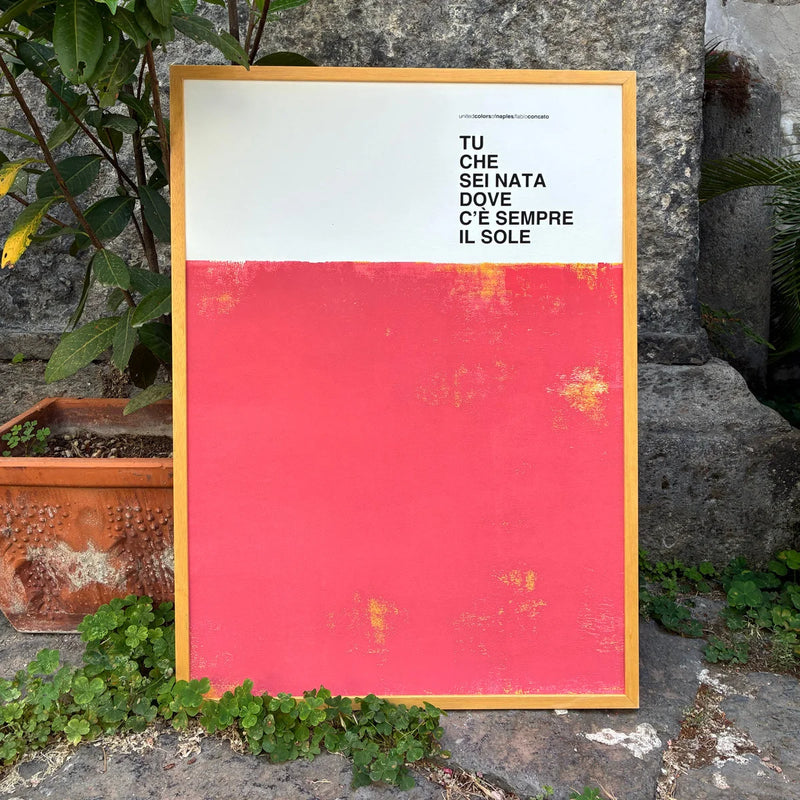 Opera Poster Fiore di Maggio, Fabio Concato – Poster Artigianale Fatto a Mano a Napoli | United Colors of Naples