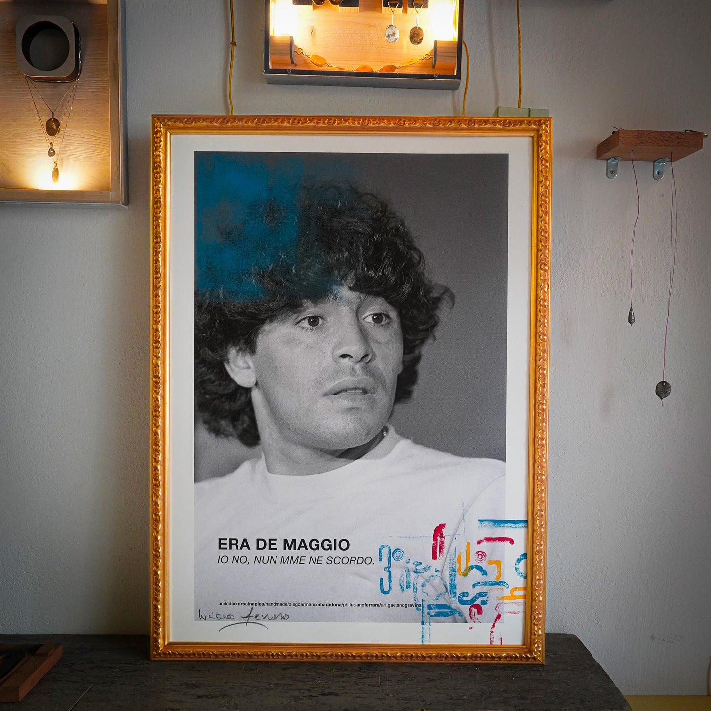 Poster work Diego Armando Maradona, Photo by Luciano Ferrara