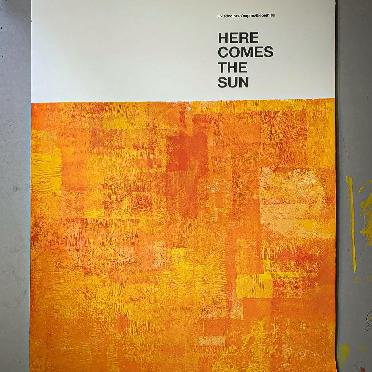 Opera Poster Here Comes The Sun, The Beatles. edizione limitata – Dettaglio | United Colors of Naples
