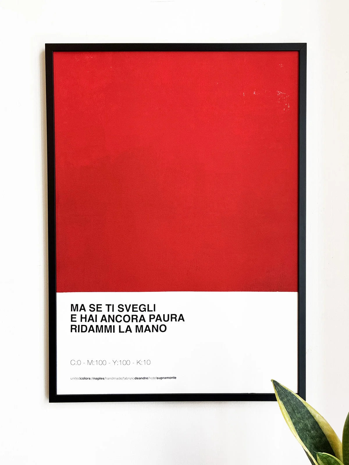 Opera Poster Hotel Supramonte, Fabrizio De André – Poster Artigianale Fatto a Mano a Napoli | United Colors of Naples