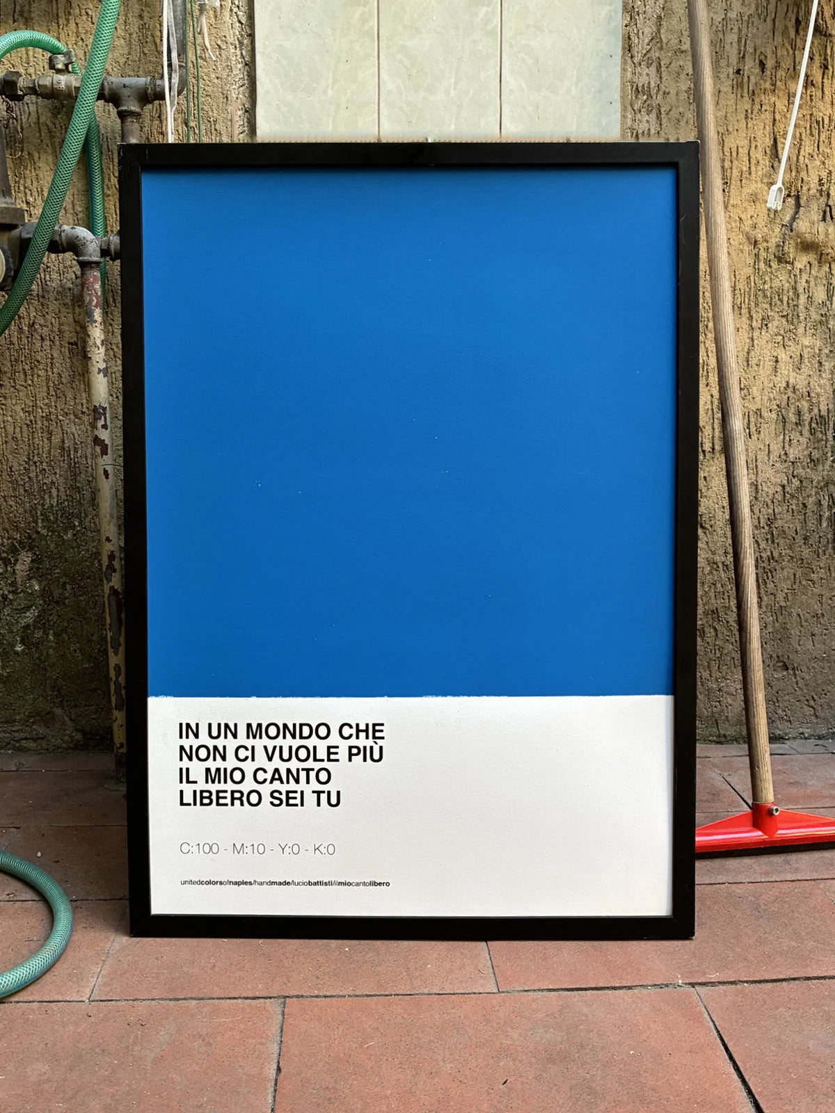 Opera Poster Il Mio Canto Libero, Lucio Battisti – Poster Artigianale Fatto a Mano a Napoli | United Colors of Naples