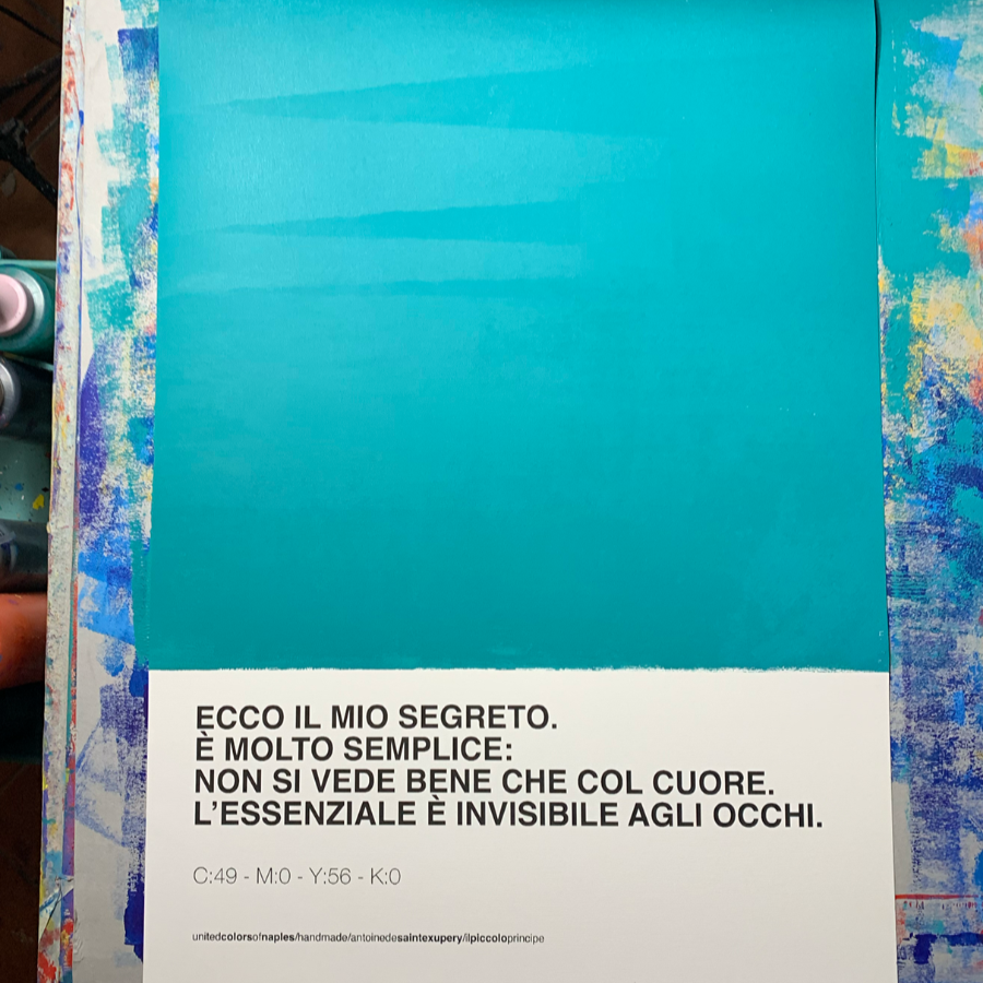 Opera Poster Invisibile agli occhi, il Piccolo Principe.
