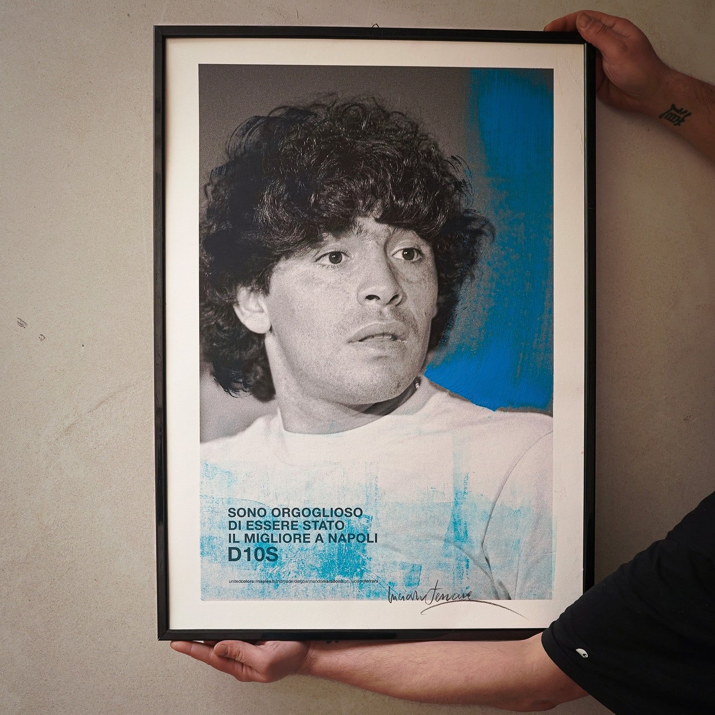 Poster work Diego Armando Maradona, Photo by Luciano Ferrara