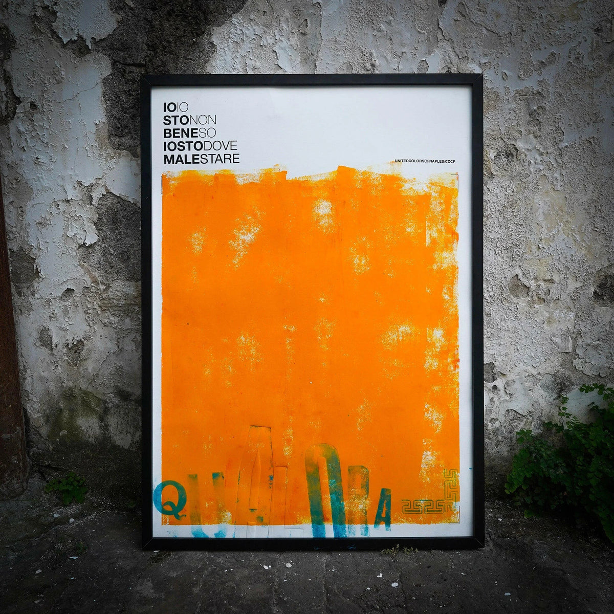 Opera Poster Io Sto Bene, CCCP (Calcografico) – Poster Artigianale Fatto a Mano a Napoli | United Colors of Naples