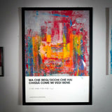 Opera Poster Che begli occhi che hai, Dente – Poster Artigianale Fatto a Mano a Napoli | United Colors of Naples