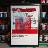 Opera Poster 'O Ssaje comme fa 'o Core, Pino Daniele (Pezzo Unico) – Poster Artigianale Fatto a Mano a Napoli | United Colors of Naples