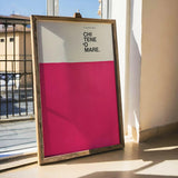 Opera Poster Chi tene 'O Mare, Pino Daniele (Magenta) – Poster Artigianale Fatto a Mano a Napoli | United Colors of Naples