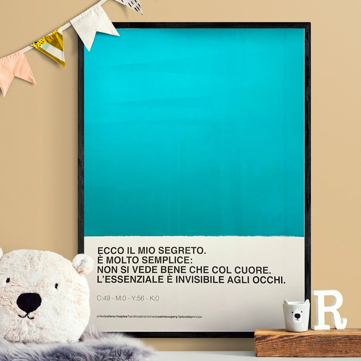 Opera Poster Invisibile agli occhi, Il Piccolo Principe – Poster Artigianale Fatto a Mano a Napoli | United Colors of Naples