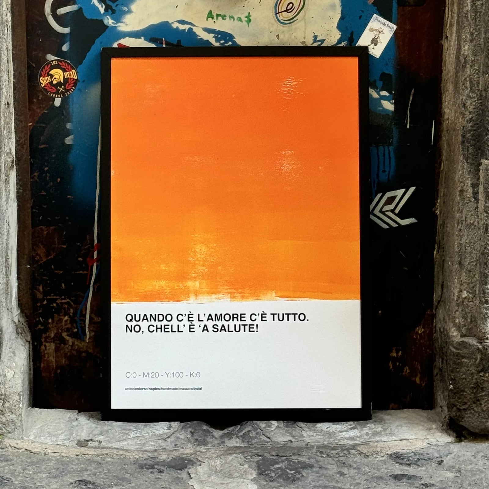 Opera Poster Opera Poster Massimo Troisi – Poster Artigianale Fatto a Mano a Napoli | United Colors of Naples