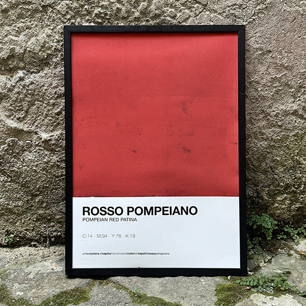 Opera Poster Rosso Pompeiano – Poster Artigianale Fatto a Mano a Napoli | United Colors of Naples