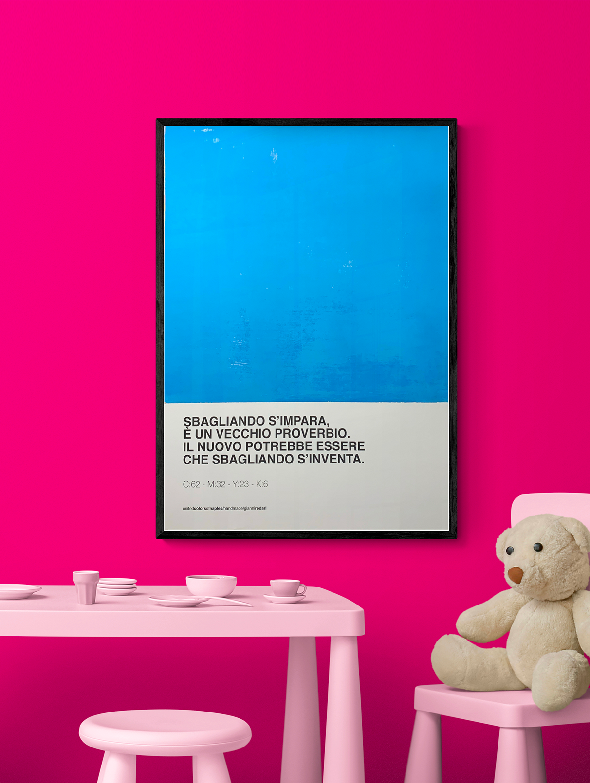 Poster Artwork Making mistakes is invented, Gianni Rodari