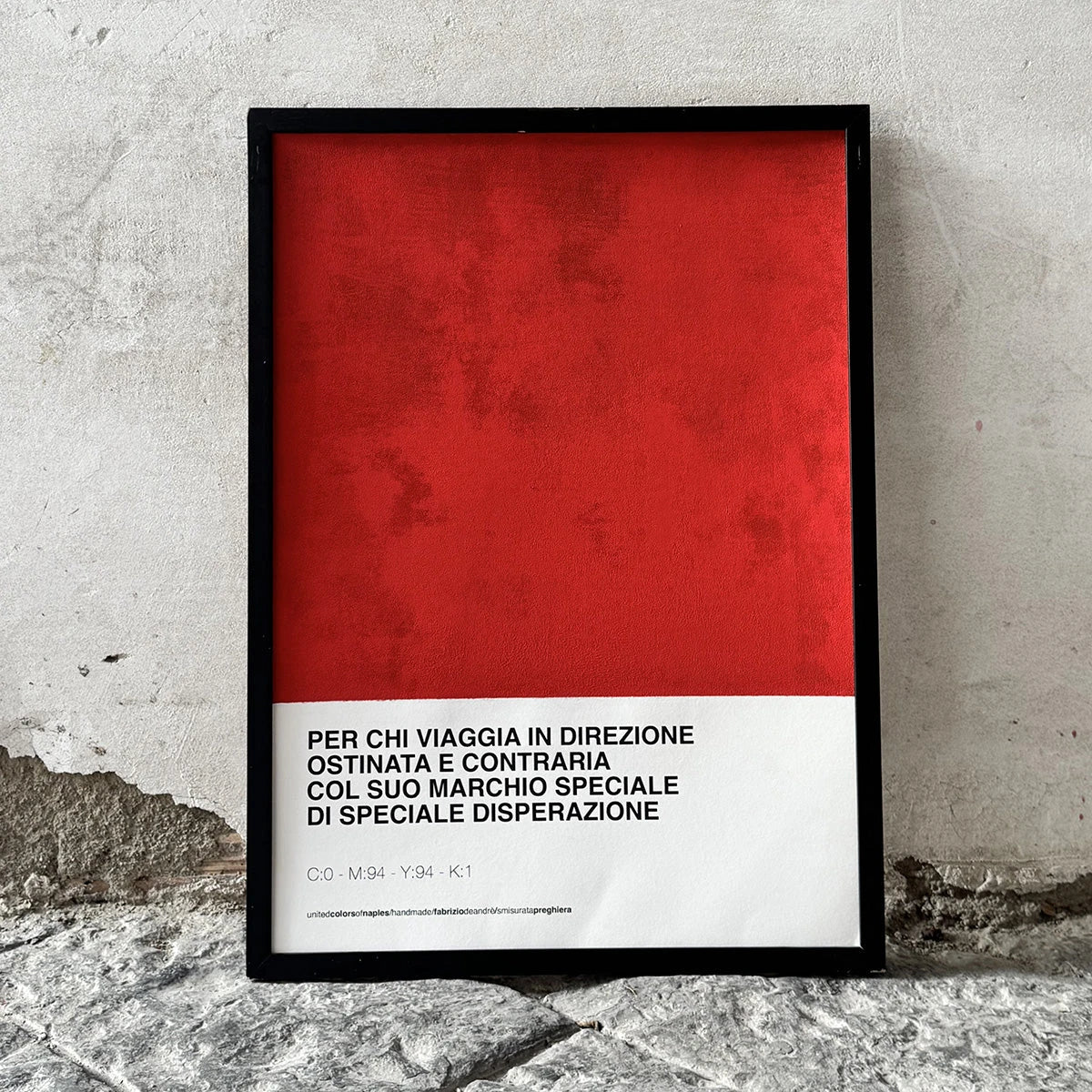 Smisurata Preghiera – Poster Artigianale Fatto a Mano a Napoli | United Colors of Naples