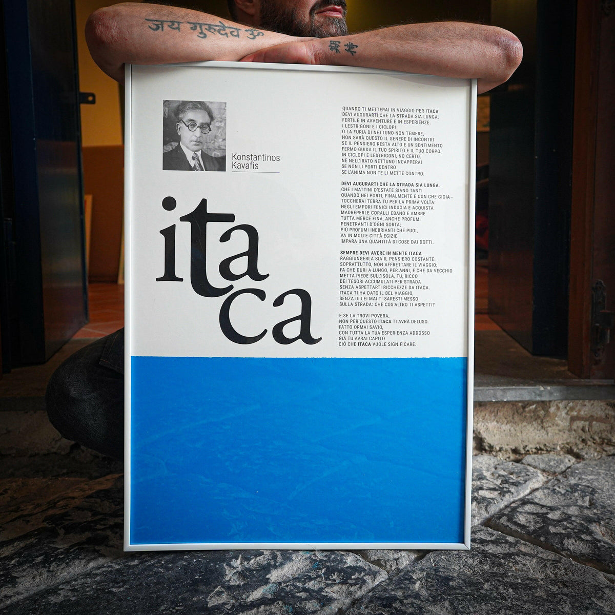 Poesie e Lettere / Itaca di Konstantinos Kavafis – Poster Artigianale Fatto a Mano a Napoli | United Colors of Naples