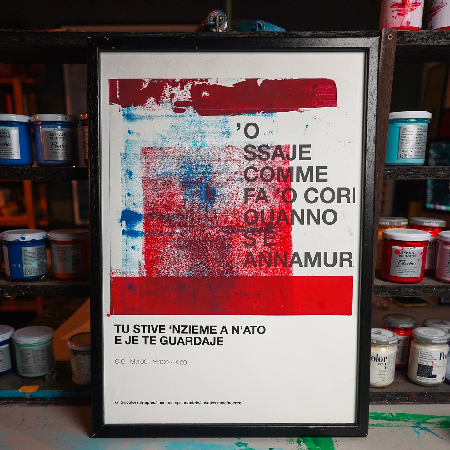 Artwork Poster / O' ssaje comme fa 'o Core / Unique piece