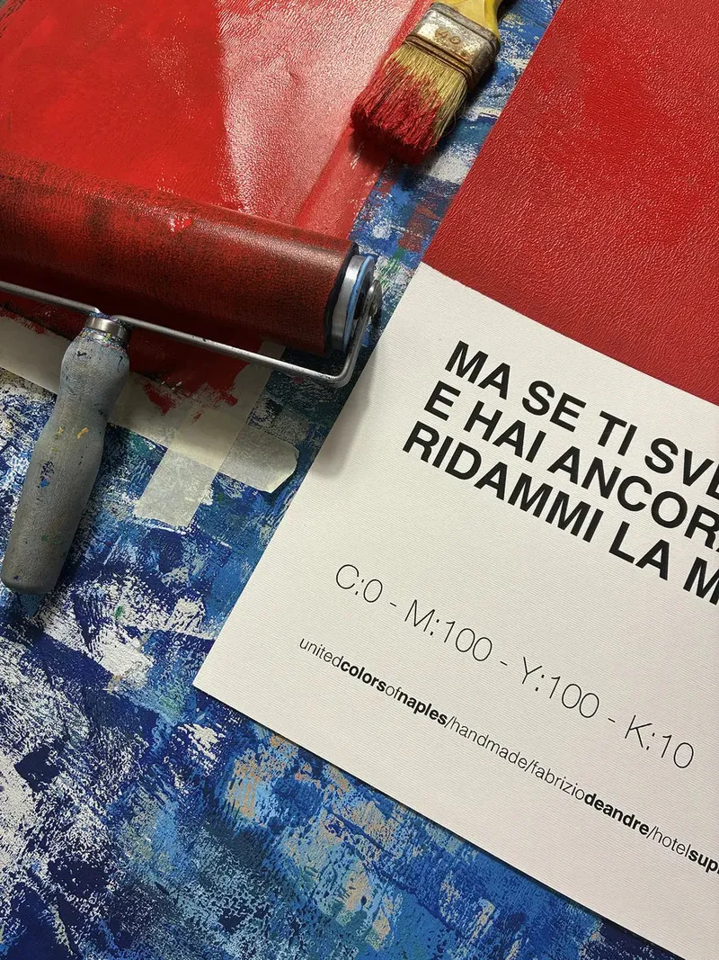 Opera poster creata a mano — United Colors of Naples